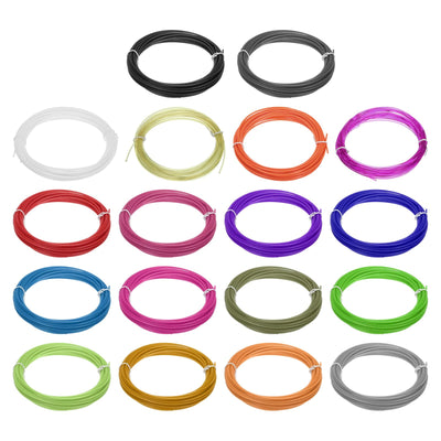 MECCANIXITY Set of 18 Rolls 3D Printer Filament 295 Ft 18 Colors PLA 1.75mm 3D Pen Filament Refills for 3D Printer