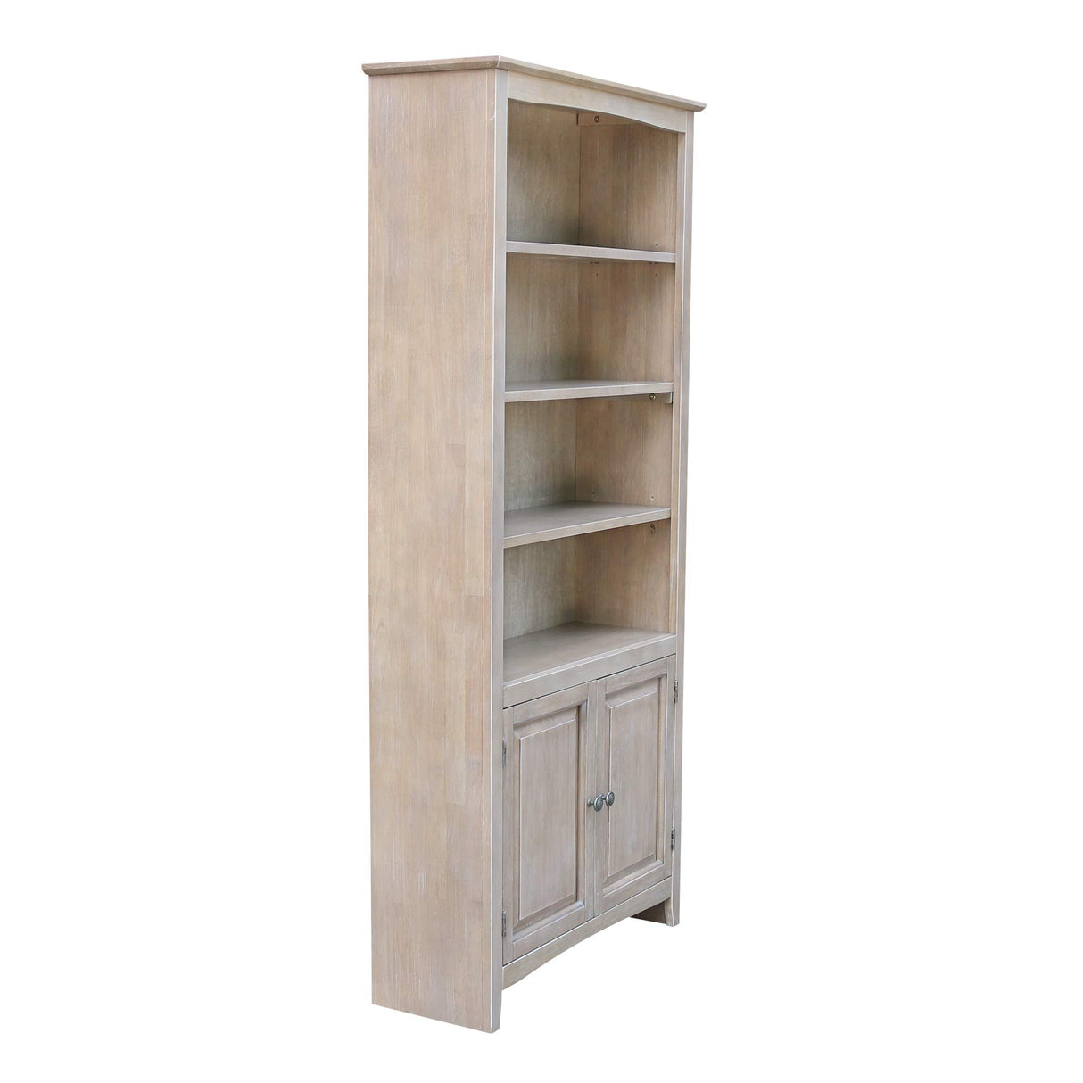 International Concepts Shaker Bookcase-72 H Bookcase, Washed Gray Taupe IC INTERNATIONAL CONCEPTS