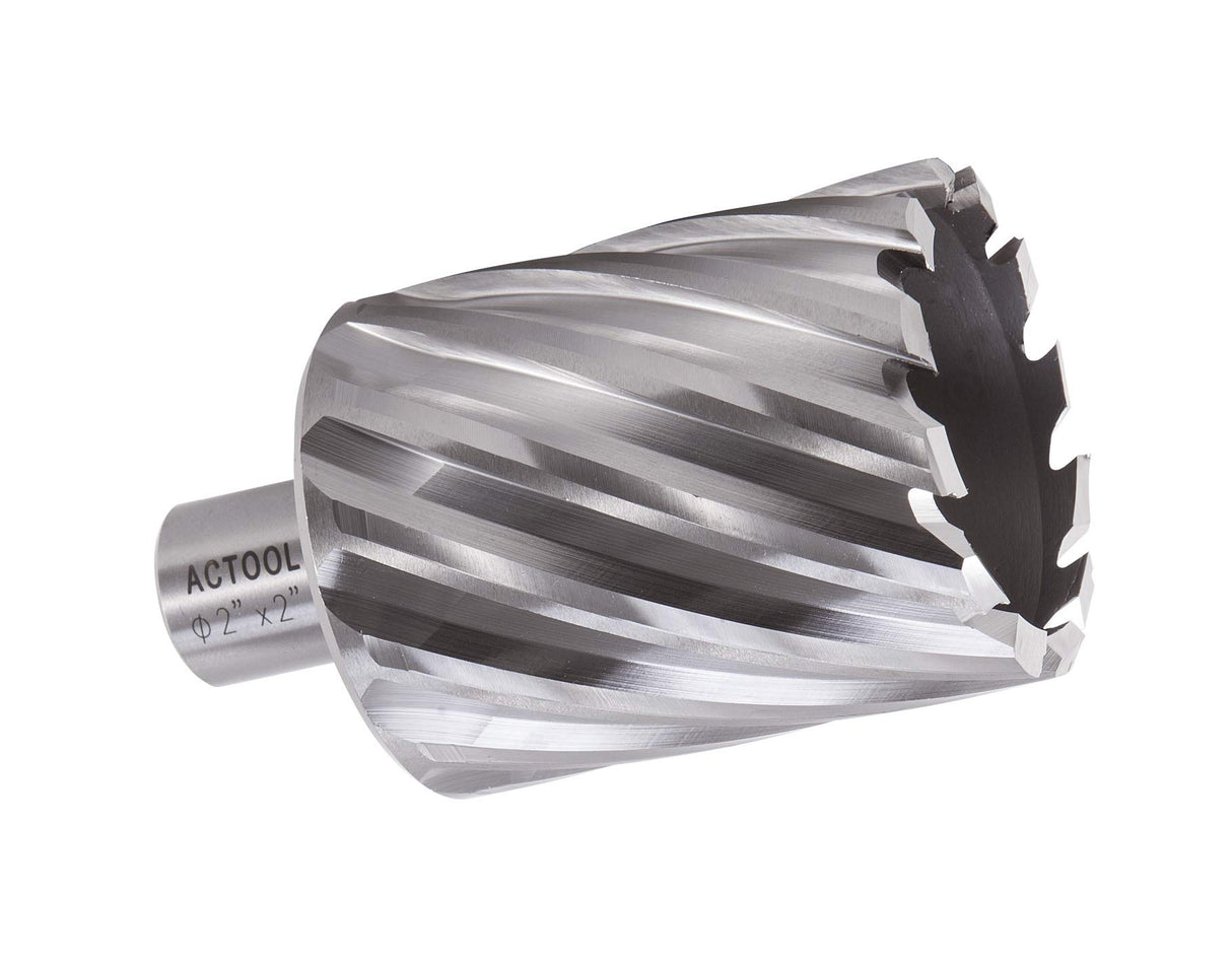 ACTOOL 2" Diameter × 2" Depth of Cut HSS ANNULAR Cutter with 3/4'' Weldon Shank ACTOOL
