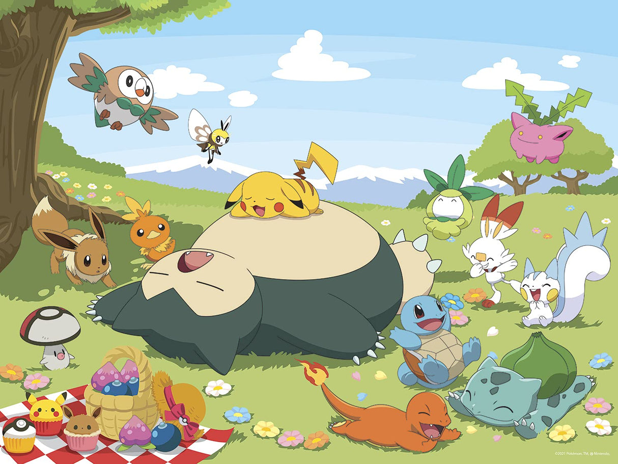 Buffalo Games - Pokemon - Picnic - 400 Piece Jigsaw Puzzle for Families Challenging Puzzle Perfect for Game Nights - Finished Size is 21.25 x 15.00 Buffalo Games
