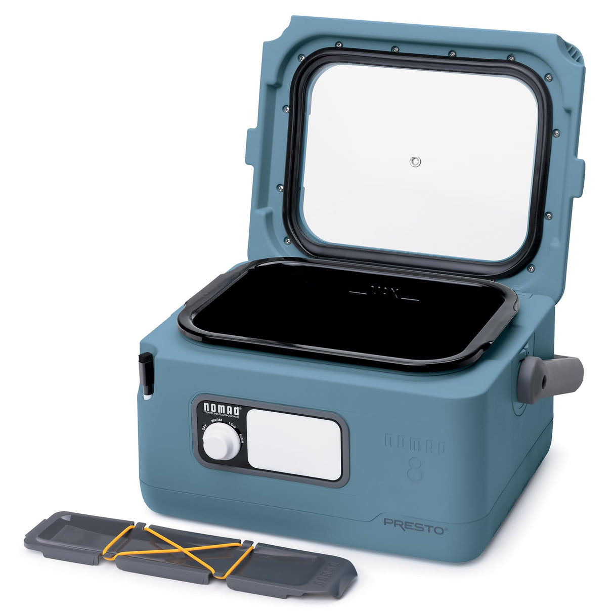 Presto 06017 8-Quart Nomad Traveling Slow Cooker, Blue Presto