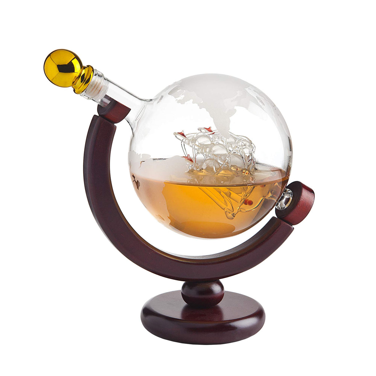 Godinger Whiskey Decanter Globe - for Liquor, Scotch, Bourbon, Vodka or Wine, Gifts for Men Dad - 850ml Godinger