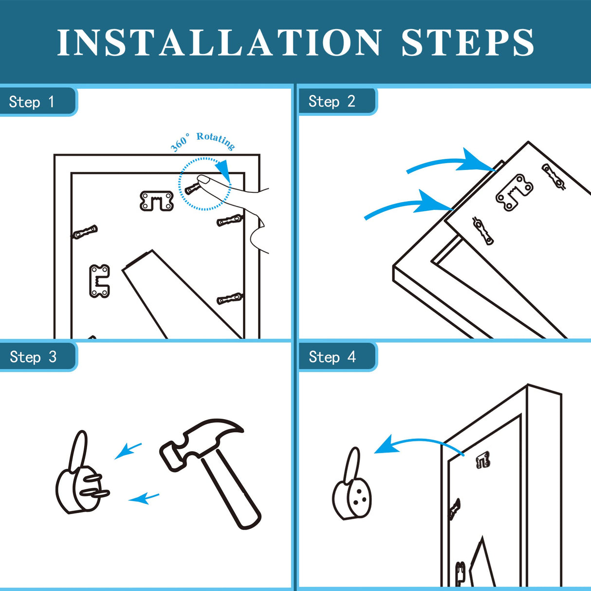 Hongkee 8x10 Picture Frame Set of 2, Made of Real Glass and Distressed White Wooden Frame - Display Picture 5x7 with Mat or 8x10 Without Mat, 8 by 10 Photo for Wall or Tabletop Hongkee