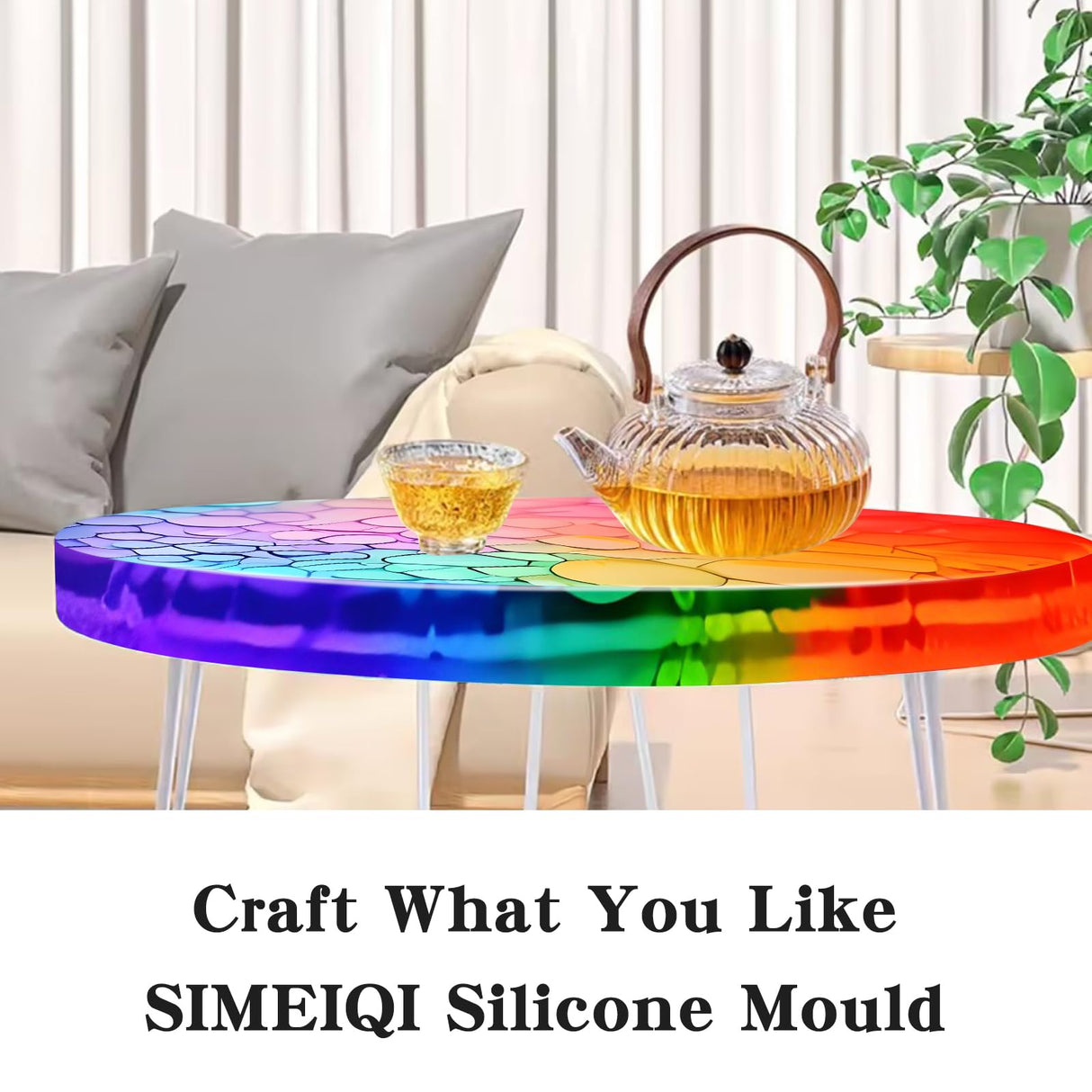 24" Inch Resin Table Molds,Extra Large Round Silicone Molds for Epoxy Resin Table Top Epoxy Mold,for River Table,Coffee Table,Cutting Board,DIY Resin Art,Home Decoration SIMEIQI