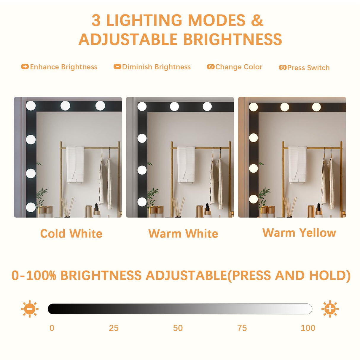 Makeup Vanity Table Set with LED Lights & Charing Station, Large Make up Vanity Desk with Mirror and Lights, Dressing Vanity Table with Nightstand & Soft Stool, Black Vanity with Drawers & RGB Cabinet CSZZD