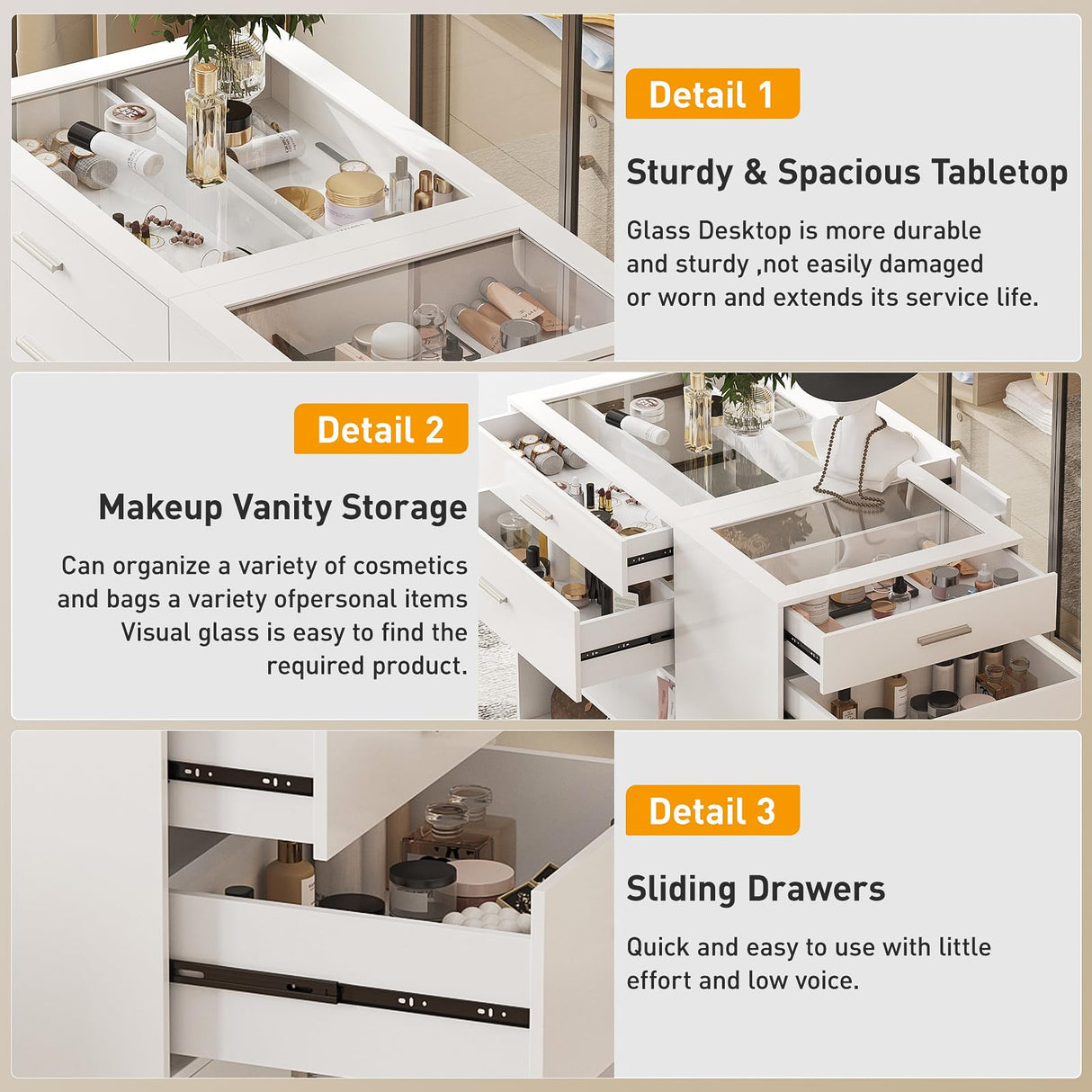 Maupvit Armoire Bedroom Closet Island with Glass Top, White Wardrobe Closet Island with 6 Drawers, Island Dresser with Display Shelf & Storage Cabinet, Walk in Closet Island for Bedroom Maupvit