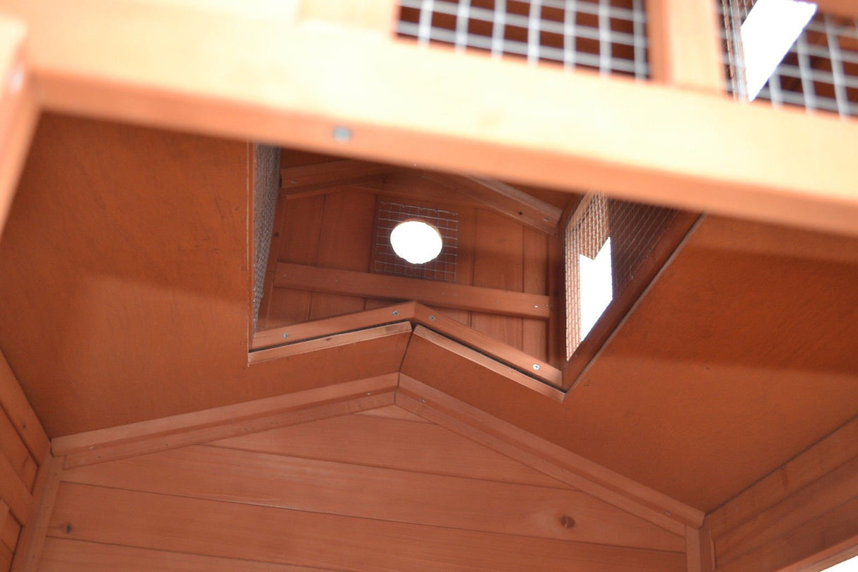 Omitree 10' ft Wood Chicken Coop Backyard Hen Run House Chicken 6 Nesting Box & Run Omitree