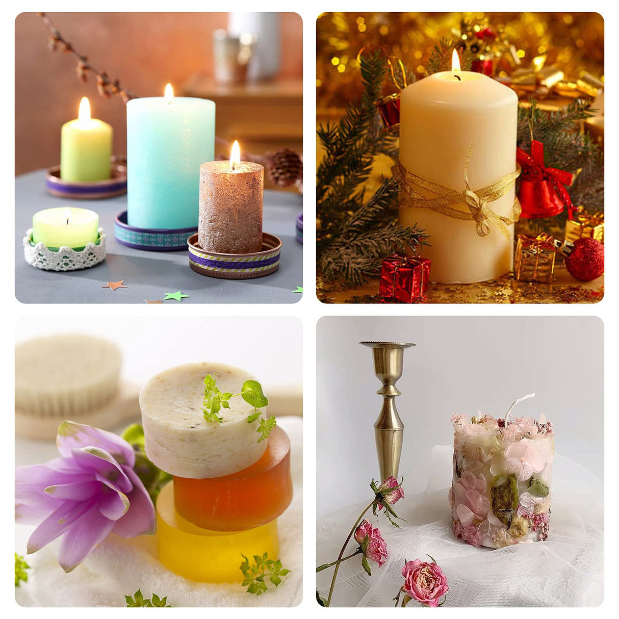 Silicone Molds for Candle Making, 4Inch and 3.5Inch and 1.5Inch Cylinder Silicone Candle Molds for Making Candle HFYHWT