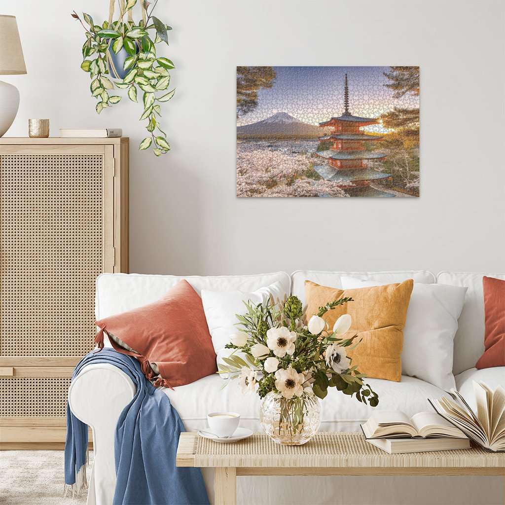 Ravensburger Mount Fuji Cherry Blossom View 1000 Piece Jigsaw Puzzle for Adults | Unique, Pieces | Anti-Glare Surface | FSC Certified, Eco-Friendly | Amazon Exclusive Ravensburger