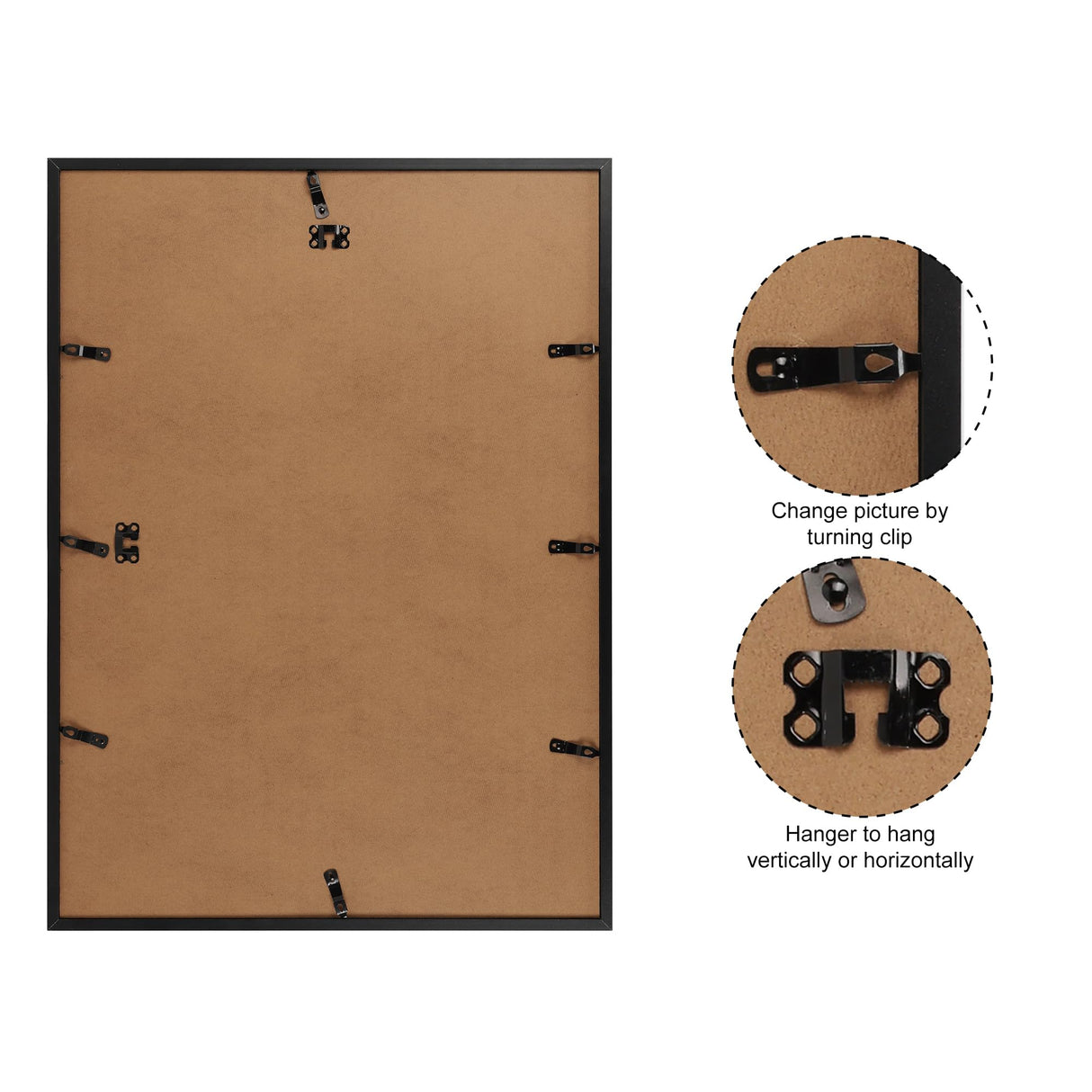 Giftgarden 19.7x27.6 Puzzle Frame Black, 50x70cm Picture Frame for 1000 Pieces Puzzles Wall Display, Single Giftgarden