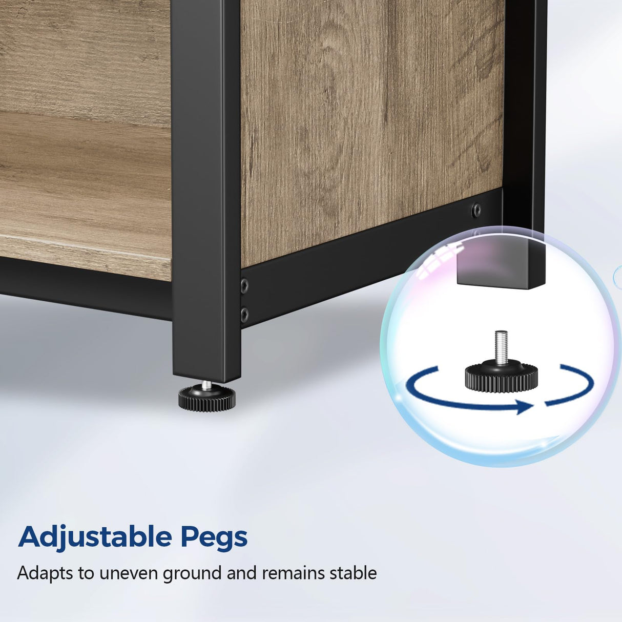 Tatub 40-50 Gallon Fish Tank Stand with Power Outlets, Metal Aquarium Stand with Accessories Storage, Heavy Duty Fish Tank Table Suitable for Turtle, Reptile Terrarium, 1000LBS Capacity Tatub