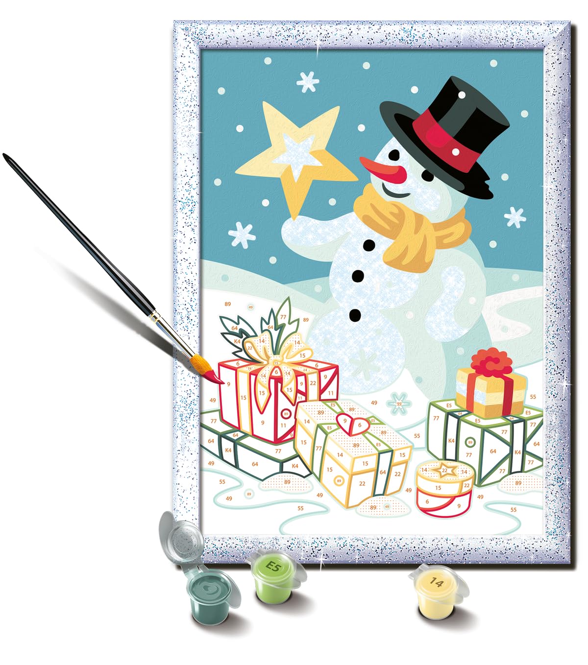 Ravensburger CreArt Spectacular Snowman Paint by Numbers Kit for Kids - 25978 - Painting Arts and Crafts for Ages 9 and Up Ravensburger