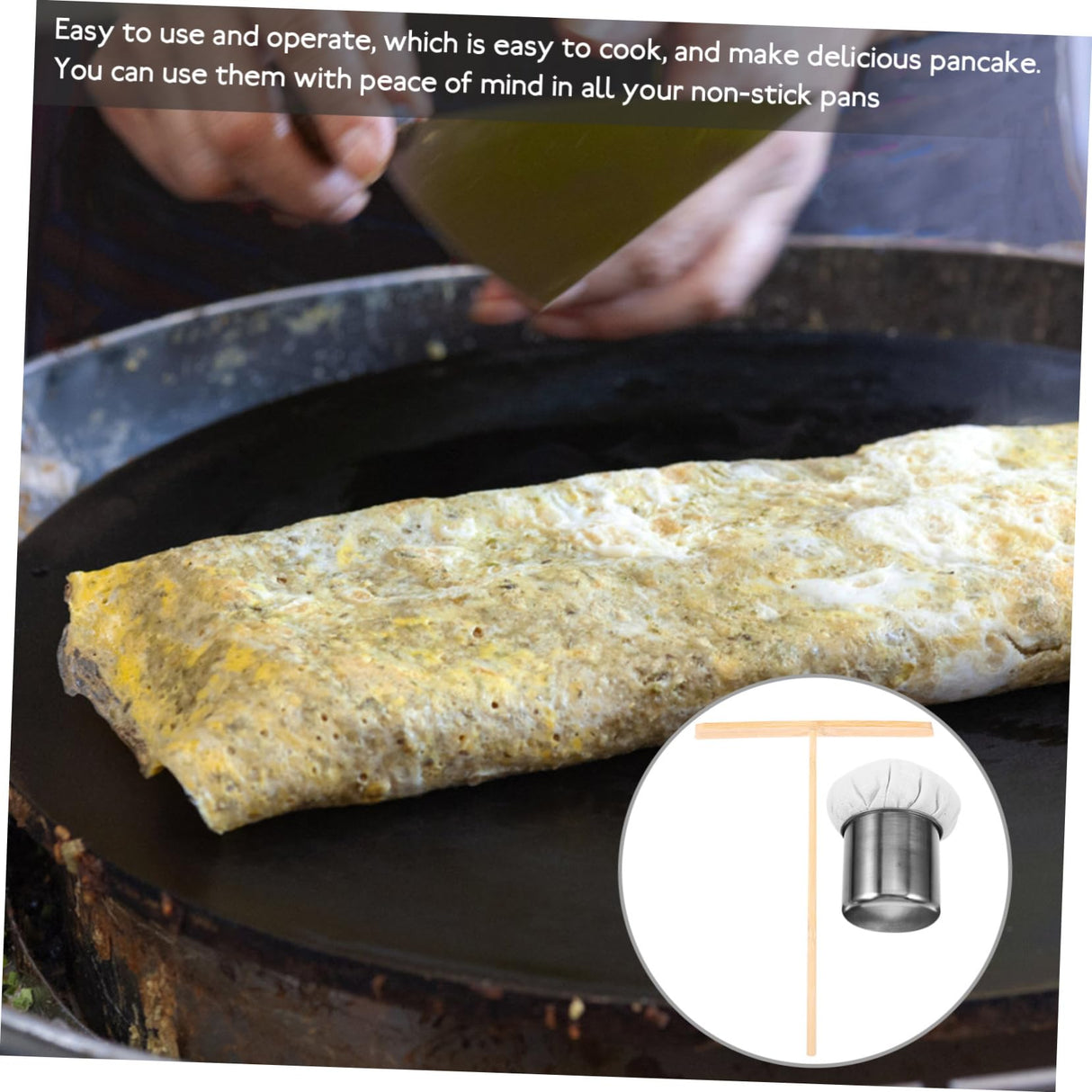 OFFSCH Stainless Steel Oil Brush for Pancakes Pancake Grease Brush Crepe Spreader Multipurpose Kitchen Tool OFFSCH