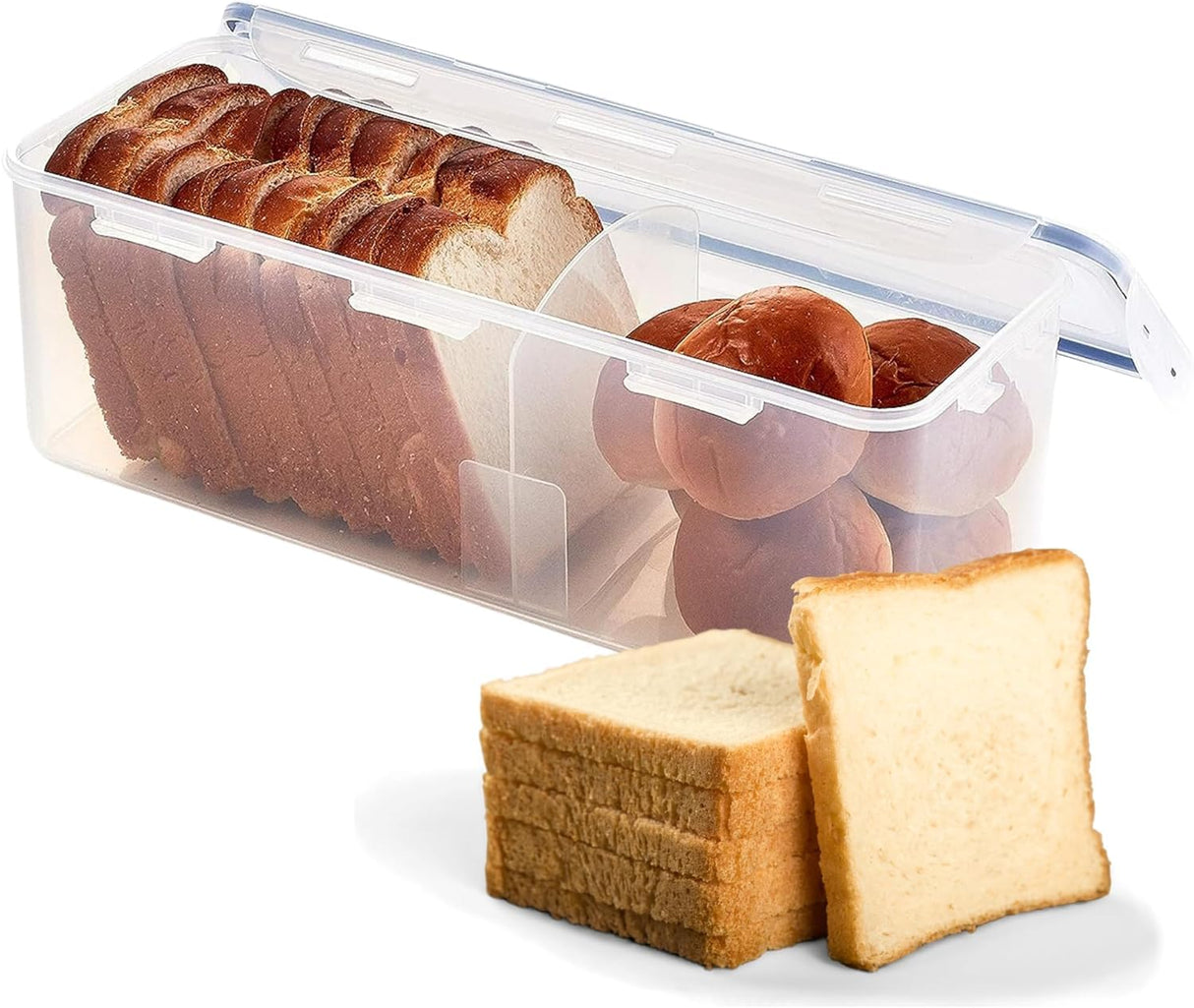 LOCK & LOCK Easy Essentials Food Storage lids/Airtight containers, BPA Free, Bread Box-21.1 Cup, Clear LocknLock