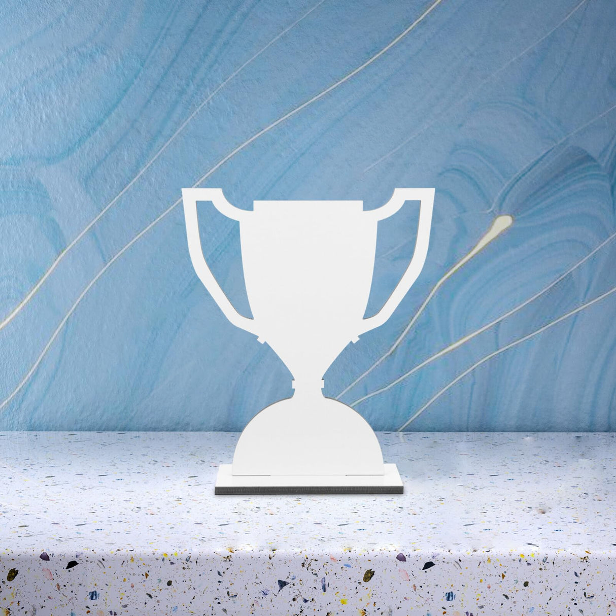 EXCEART Office Desk Decor Trophy Blank Table Sign for Party Table Sublimation Decorations Table Centerpiece Sublimation Blanks Ornaments The Sign Decorate White Supplies Sports EXCEART