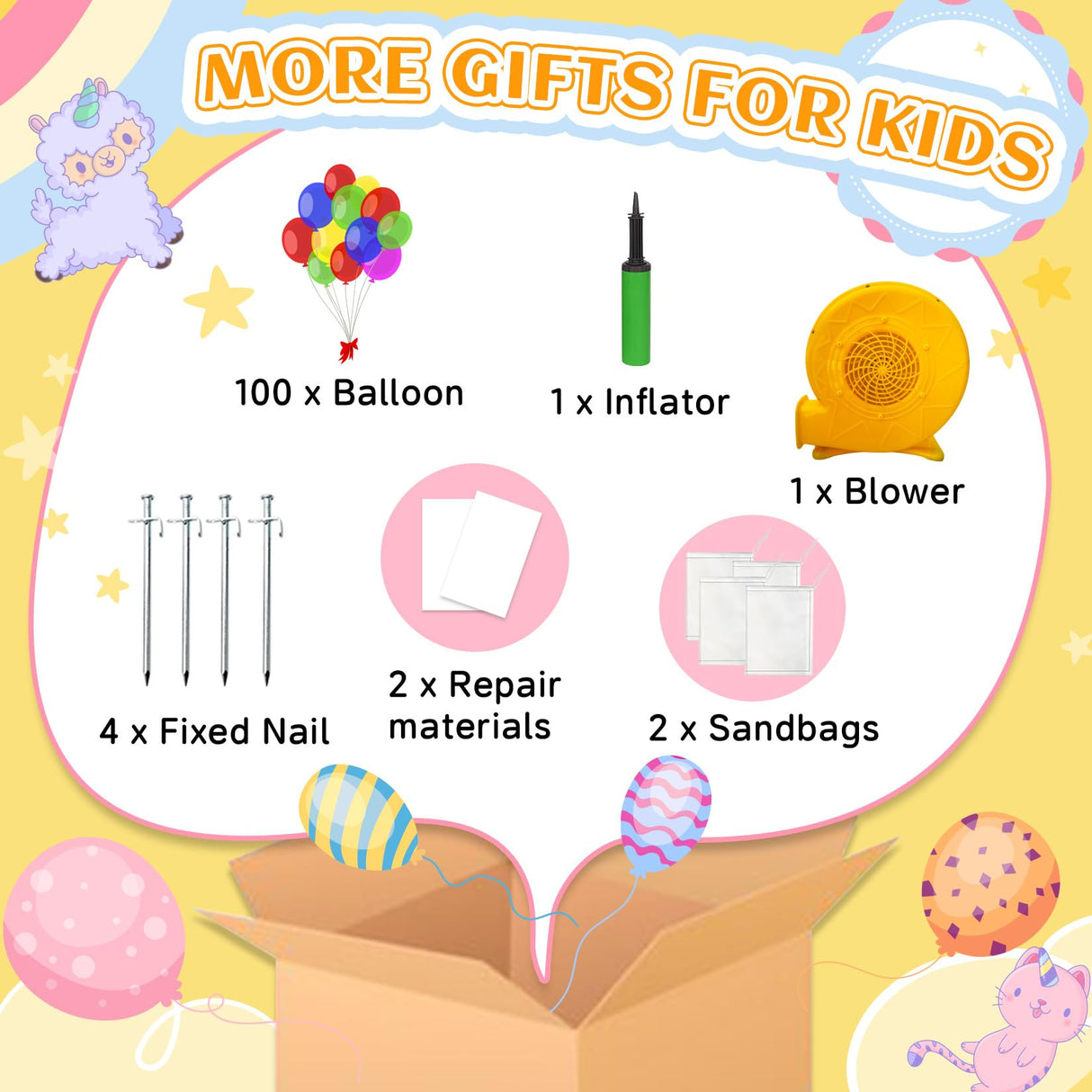 Inflatable White Bounce House for Kids,12x10x10ft Inflatable Bounce House with Ball Pit & Blower,Indoor/Outdoor PVC Jumping Bouncy Castle for Kids Birthday Party, Wedding, Backyard Yiersanwin