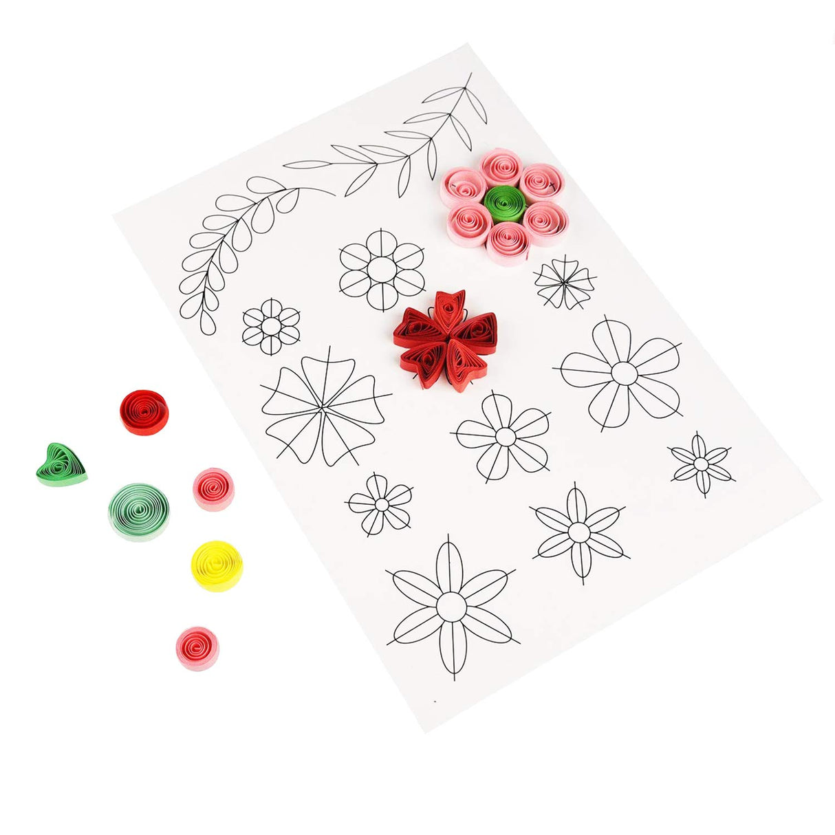 Woohome Quilling Supplies Paper Quilling Kits with 13 Quilling Tools and 1300 Strips Quilling Paper for Craft Woohome