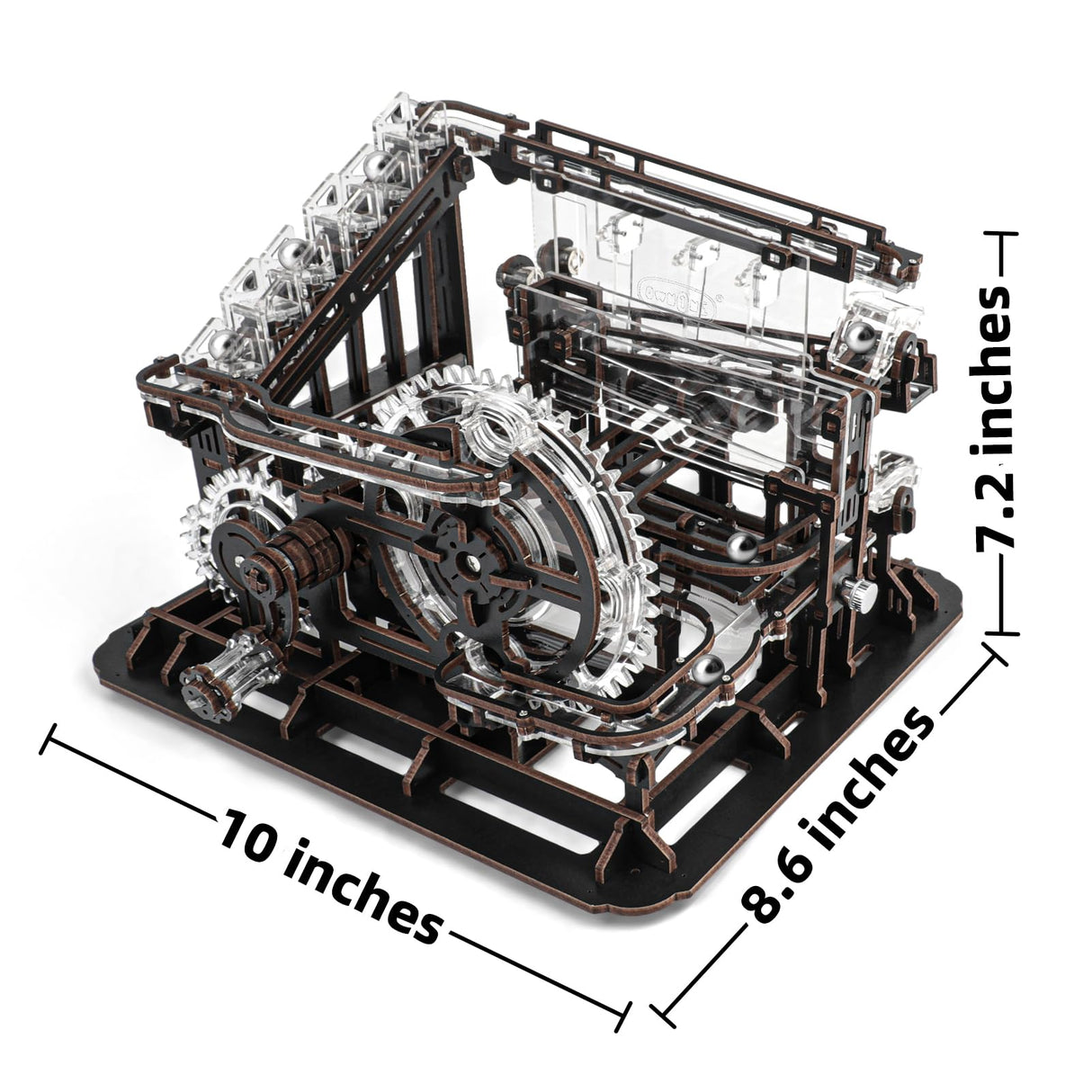 OWNONE 1 3D Wooden Puzzle Marble Run with LED Lights, Wooden Model Building Kits for Adults, Wood Mechanical Puzzle Building Set, Office Desk Decor Gift for Men Adults (312 PCS) OWNONE 1