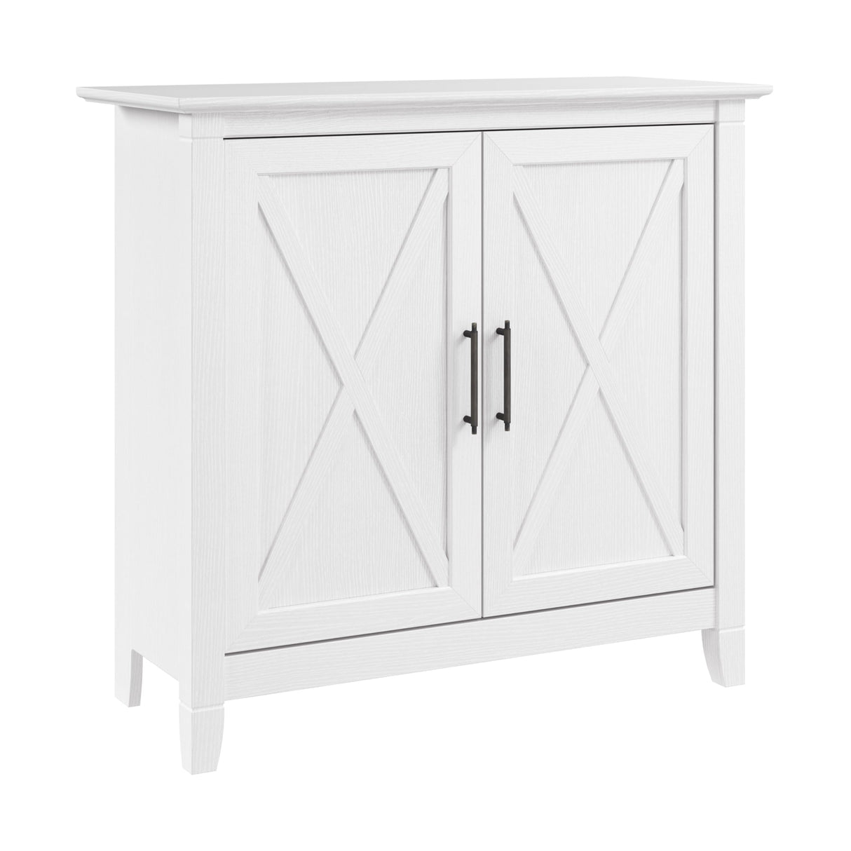 Bush Furniture Key West Small Storage Cabinet with Doors and Shelves in Pure White Oak, 2 Door Accent Chest for Home Office, Living Room, Entryway Bush Business Furniture