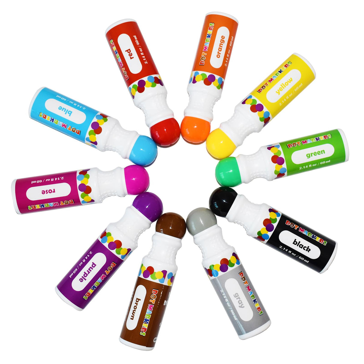 Yuanhe Dot Markers Bingo Daubers - 10 Colors Washable Paint Dotters for Toddlers and Kids Art Supply Yuanhe
