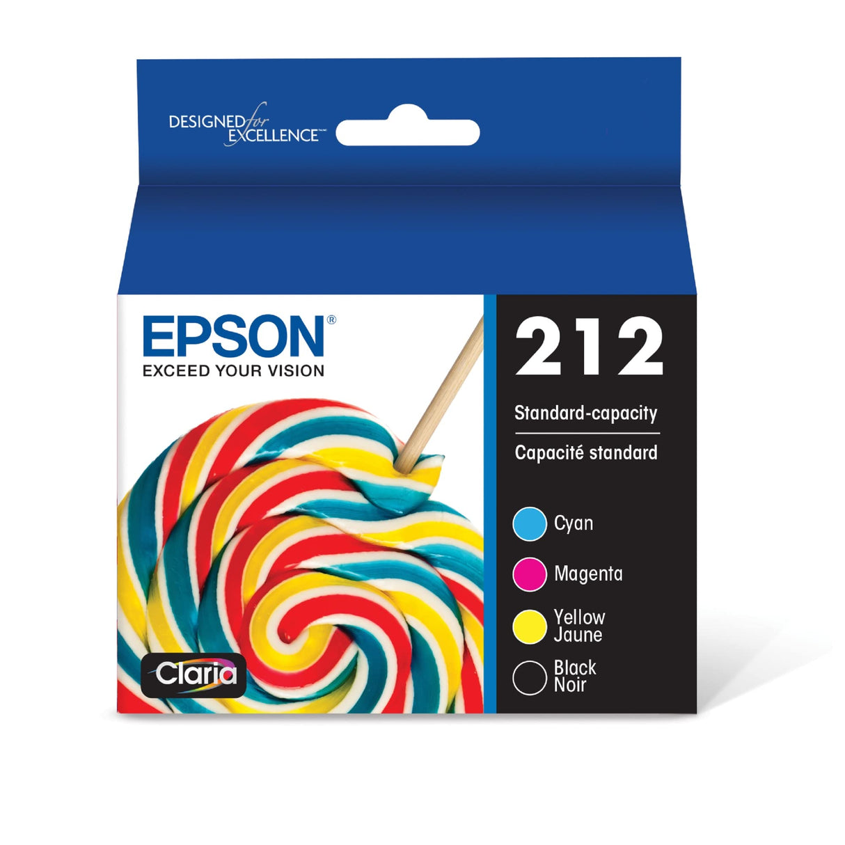 EPSON 212 Claria Ink Standard Capacity Black & Color Cartridge Combo Pack (T212120-BCS) Works with WorkForce WF-2830, WF-2850, Expression XP-4100, XP-4105 Epson