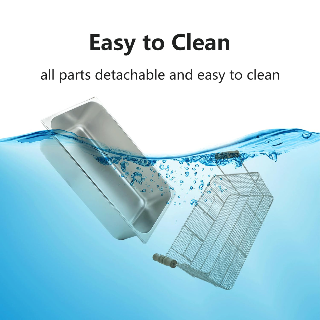 Commercial Deep Fryer with Basket for Restaurant or Home Use, Detachable Large Capacity Stainless Steel Countertop Electric Oil Fryer with Temperature Control Swinod