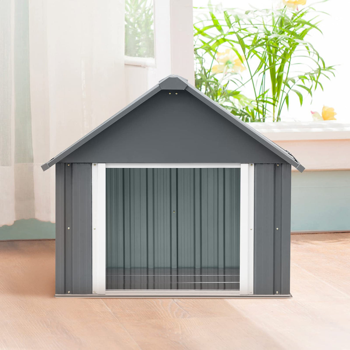 RYPetmia 34 X 38 X 35 Inches Dog House, Indoor Outdoor Doghouse for Medium Large Dogs, Weatherproof Puppy Shelter Sturdy and Long-Lasting Dog Houses RYpetmia
