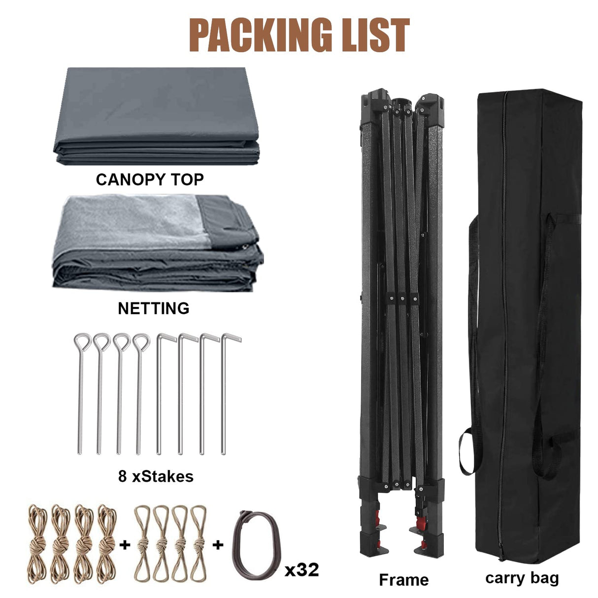 MASTERCANOPY Patio Gazebo Outdoor Pop Up Gazebo with Mesh Walls (13x13 Dark Gray) MASTERCANOPY