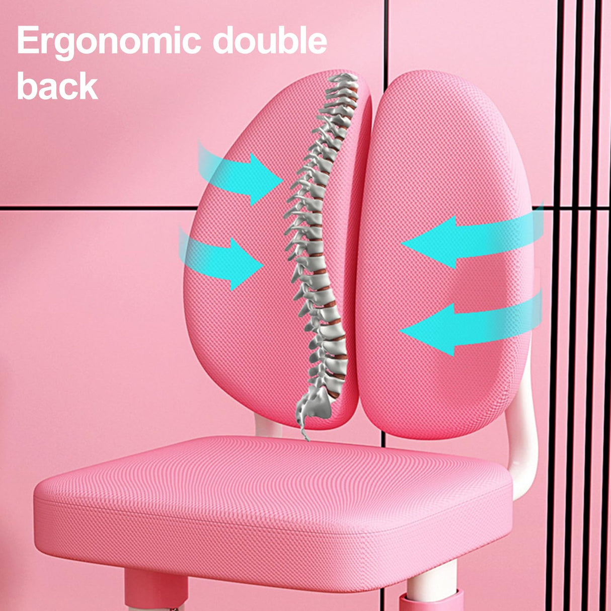 JENPECH Kids Study Table and Chair Set, Height Adjustable Kids Study Desk with Cartoon Pattern, Widened Tabletop, Back Support & Spine Protect, Prevent Myopia, for Boys & Girls (blue2) JENPECH