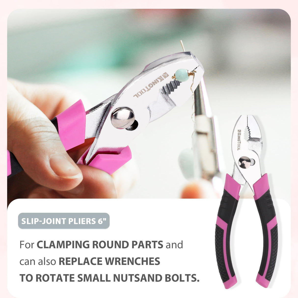 KingTool 149-Piece Pink Tool Kit - Basic Home Repair Tool Set, Small Tool Kit with Plastic Toolbox, Perfect for Women, Office & College Repairs KingTool