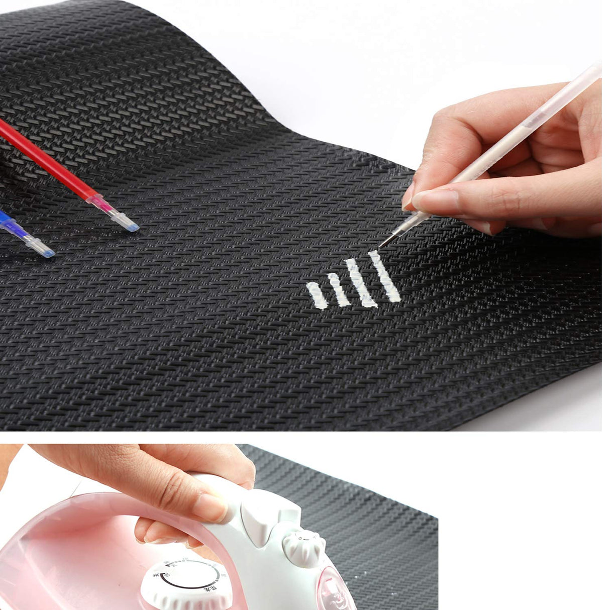 Heat Erasable Fabric White Marking Pens with 20 Refills for Tailors Sewing and Quilting Dressmaking, White Heat Erase Pens of Fabrics. iHMeiju