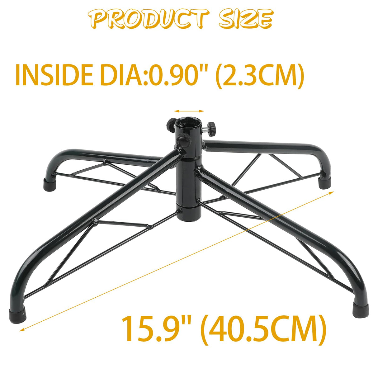 CCINEE Metal Christmas Tree Stand, Universal Folding Xmas Tree Stand 15.7 Inch Replacement Tree Stand Base for 3 Ft to 6 Ft Christmas Artificial Trees Fake Tree, Green CCINEE