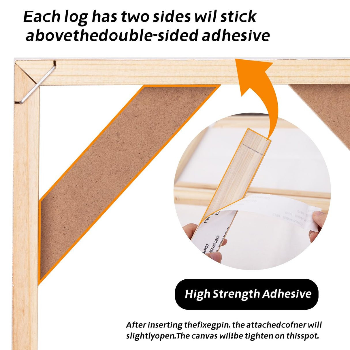 EFOTIML DIY Solid Wood Canvas Frame Kit 16X20'' for Paint by Number&Oil Painting&Diamond Painting by Number Wooden Art Frames EFOTIML