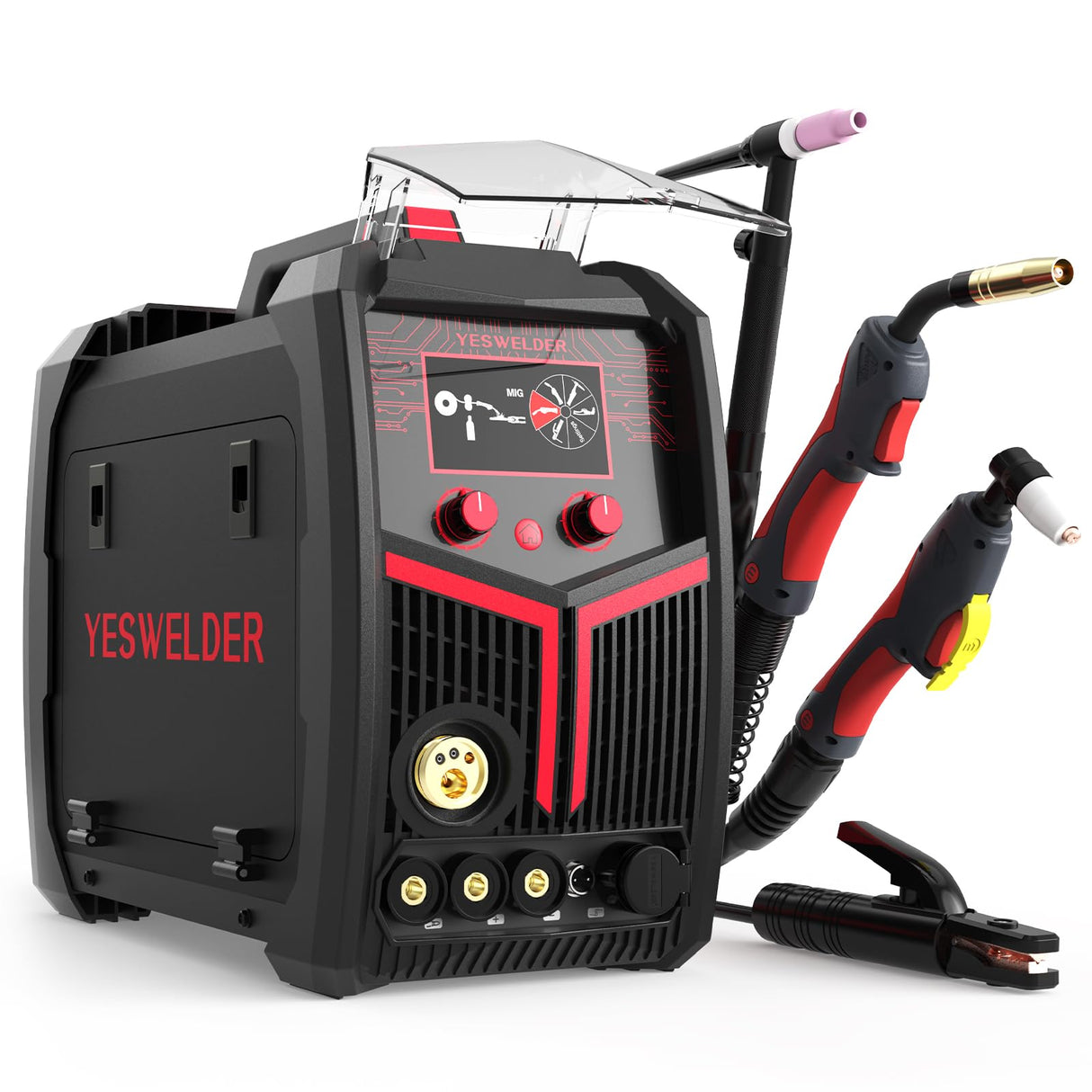 YESWELDER Plasma Cutter Welder Combo Gas MIG/Gasless MIG/Lift TIG/Stick/CUT 5 in 1 Welding Machine FIRSTESS MP200 Multi Process Welder YESWELDER