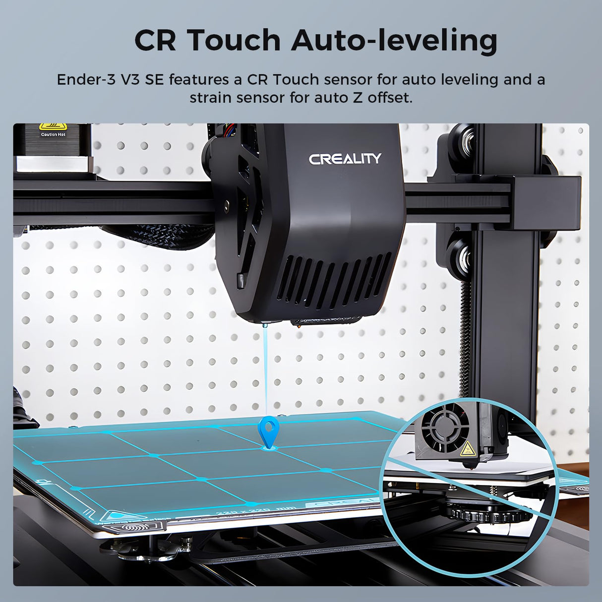 Creality Ender 3 V3 SE 3D Printer 250mm/s Max Printing Speed Upgraded Visual UI Auto Filament Loading and Unloading, Sprite Direct Extruder CR Touch Auto Leveling Dual Z-axis 8.66x8.66x9.84 inch Creality