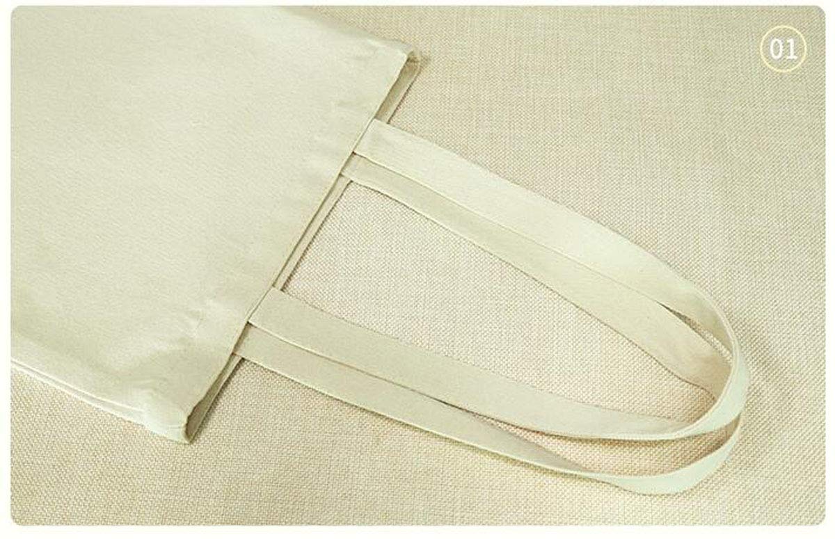 E-Found 10 Pcs Canvas Sublimation Tote Bags Blanks, Sublimation Blank Bag Resuable Washable Grocery Tote Bags for DIY Carry Books and Lunch Box E-Found