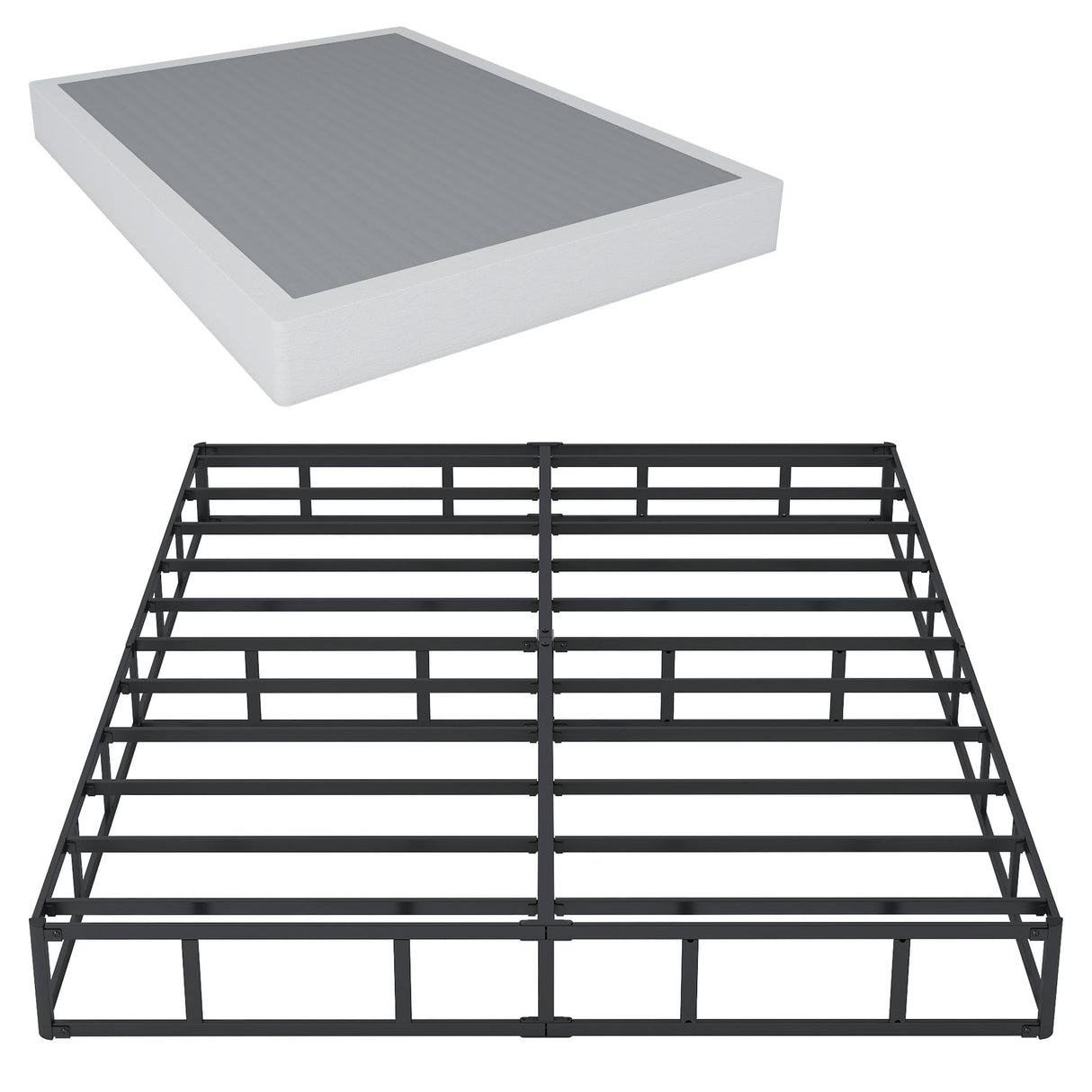 HOBINCHE King Box Spring - 7 Inch High Profile Box Spring for King Bed, Sturdy Metal Frame Mattress Foundation, Easy Assembly, Quiet & Noise-Free HOBINCHE