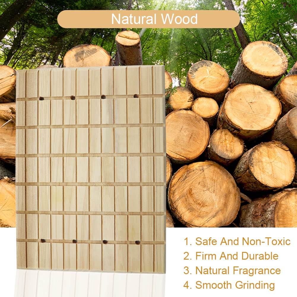 Litewoo Rabbit Scratch Board Claws and Teeth Care Wooden Chew Toys Bunny Chinchilla Guinea Pig Rabbit Antiskid Edible Natural Wood Pad Litewoo