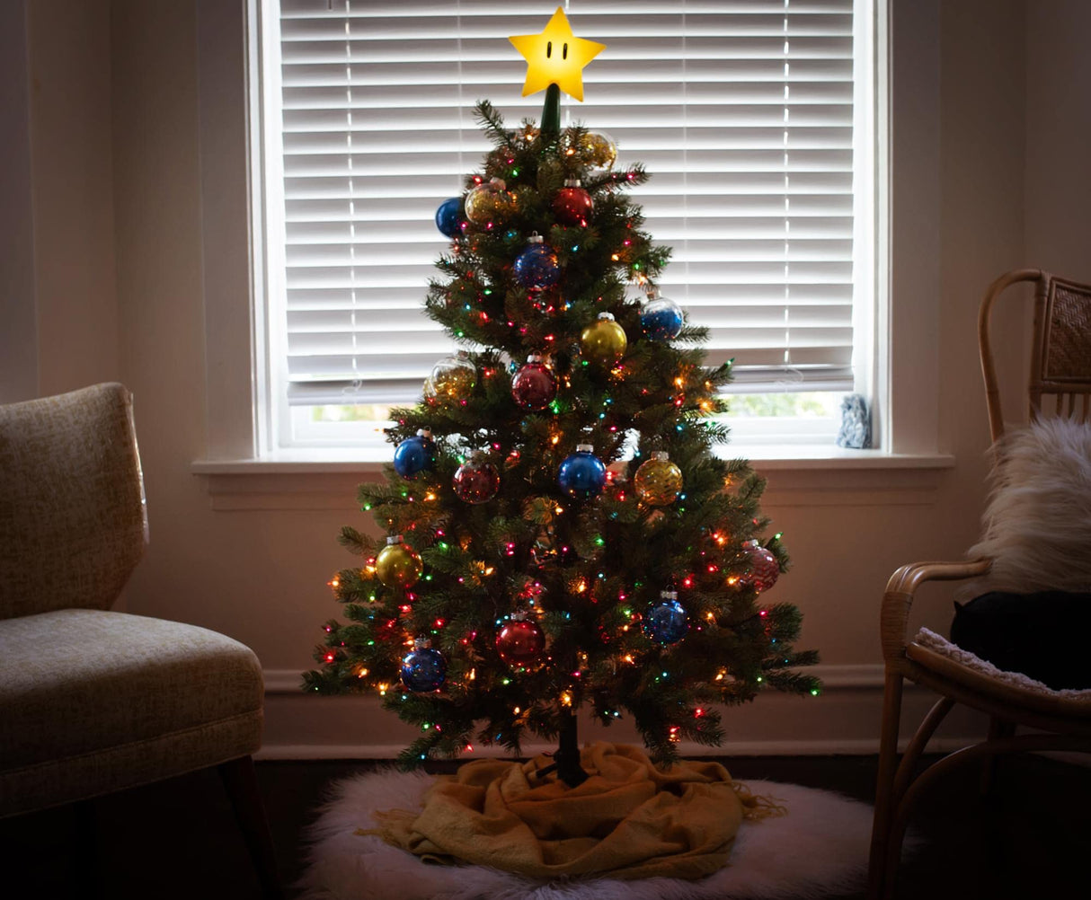 Tree Topper Mario Super Star Gen 2 Plug in Light Up Christmas Tree Topper