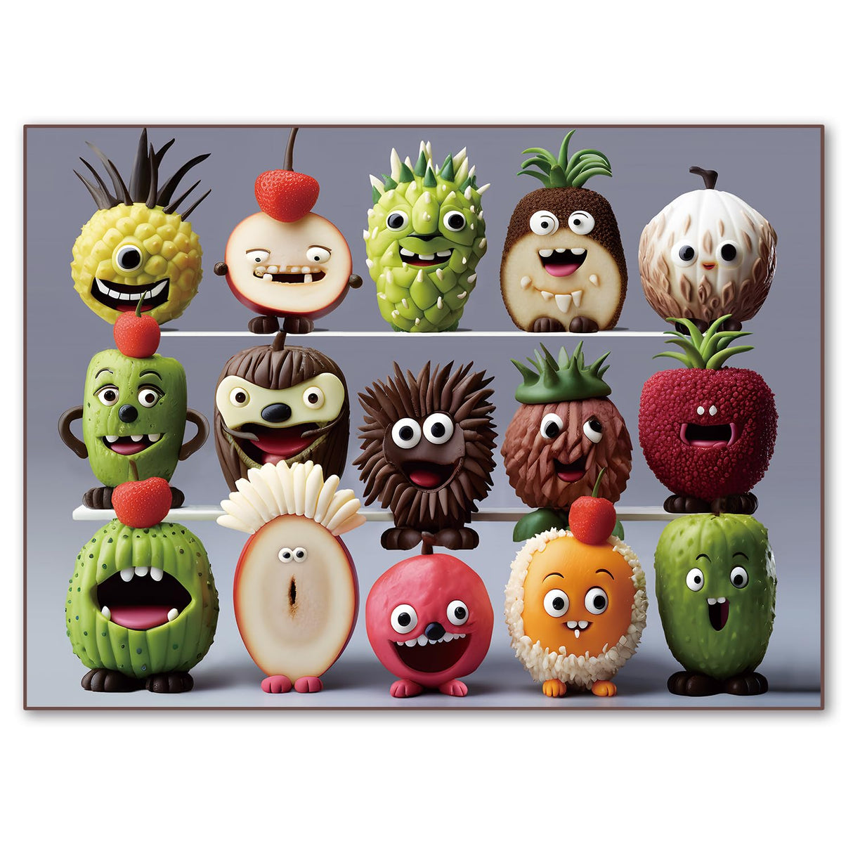500 Pieces Jigsaw Puzzles for Adults and Teens and Kids Family Happy Games Puzzle Monster Series (Happy Fruits) fishwisdom