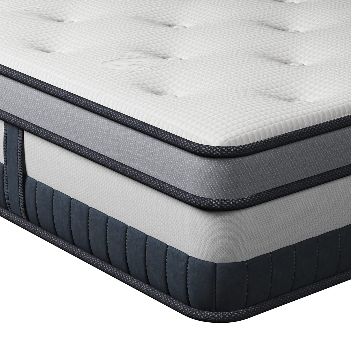 Vesgantti Twin Mattress 8 Inch Innerspring Multilayer Hybrid Single Mattress - Ergonomic Design with Memory Foam and Pocket Spring Mattress Twin Size - Box Top Series Medium Firm Feel Vesgantti