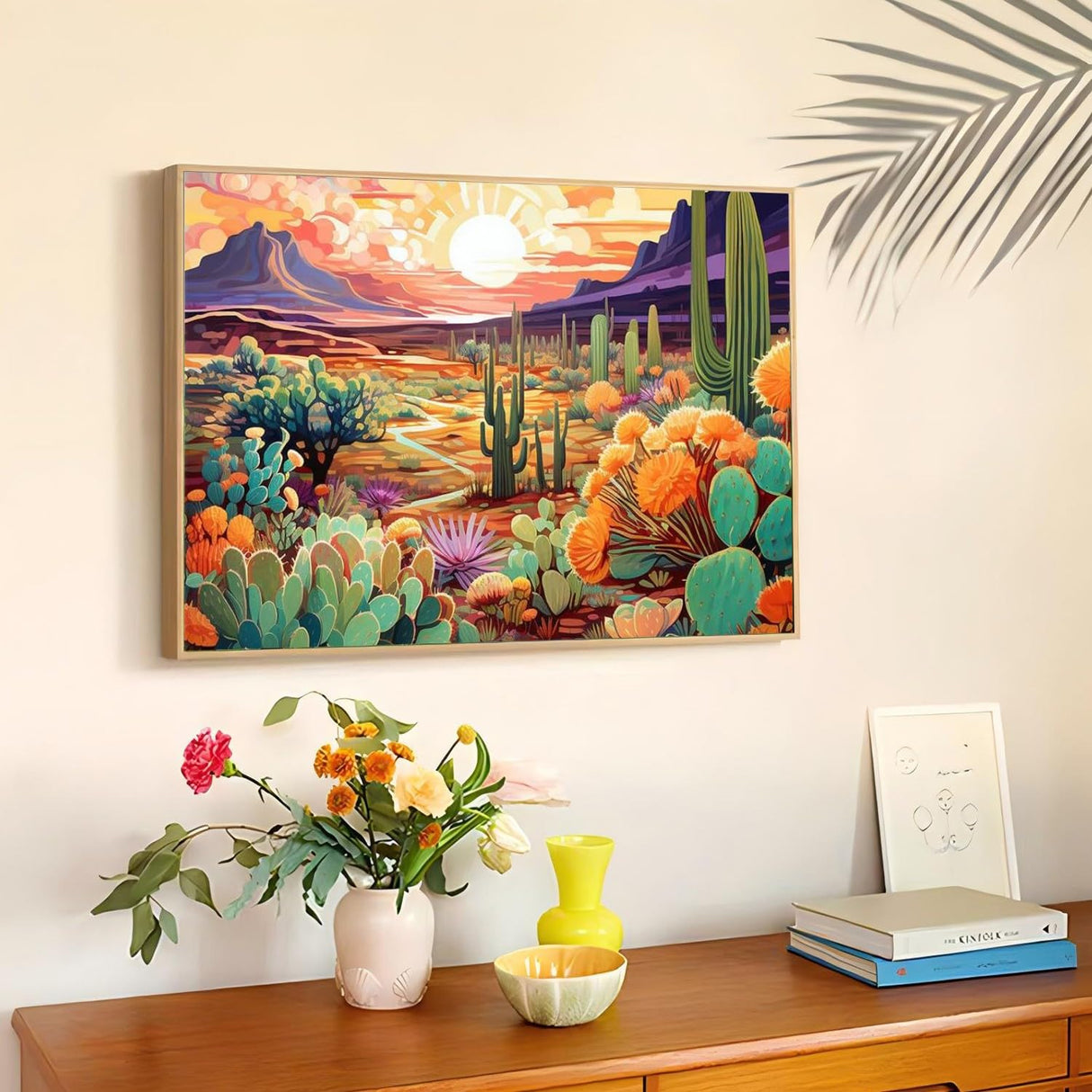 Reivworl Landscape Diamond Art Kits for Adults, Desert Diamond Painting Kits, Gem Art Kit for Gifts and Home Interior Decor 12x16 Inch Reivworl