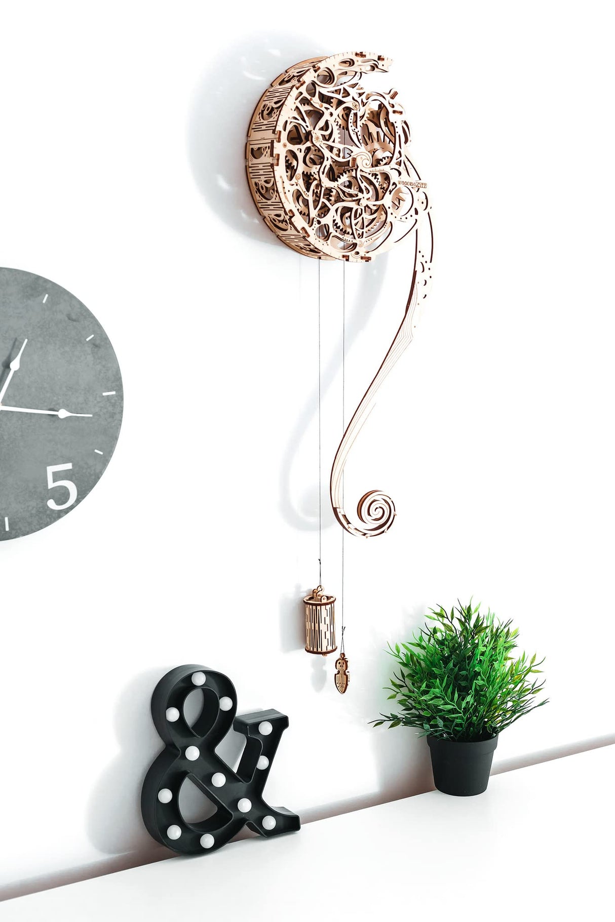WOODEN.CITY Pendulum Kinetic Wood Sculpture Wall - 3D Wooden Puzzle for Adults - Wooden Kinetic Sculpture – 3D Wood Puzzles for Adults - Wooden WOODEN.CITY