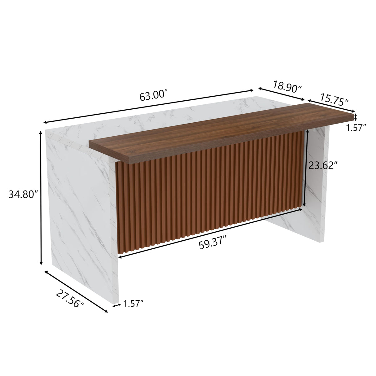 Gyfimoie 63" Large Imitation Marble Bar Table,Island Table with LED Lights,Mordern Marble Stripes Dining Table with Grille Design for Home Kitchen, Living Room, Balcony, Basement(White) Gyfimoie