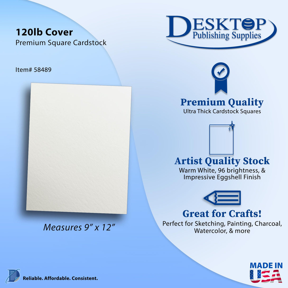 Watercolor Paper 9 x 12 on Premium Artistic White Cardstock - 20 Sheets - (120lb Cover - 325 GSM) - Sheets work for Kids & Adults - Beginners to Advanced Creators Desktop Publishing Supplies