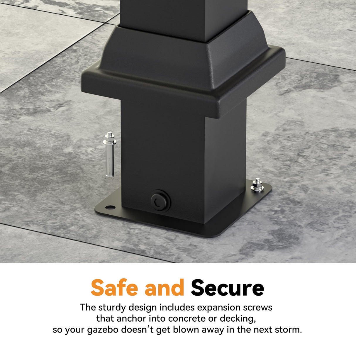 Modern Shade The Horizon Permanent Hardtop Gazebo 12' x 16' w/ 4 LED Lights, Outdoor Gazebo w/Galvanized Steel Double Roof, Patio Pavilion w/Decor Hooks, Mosquito Nettings, Black Modern Shade Outdoor Living Spaces