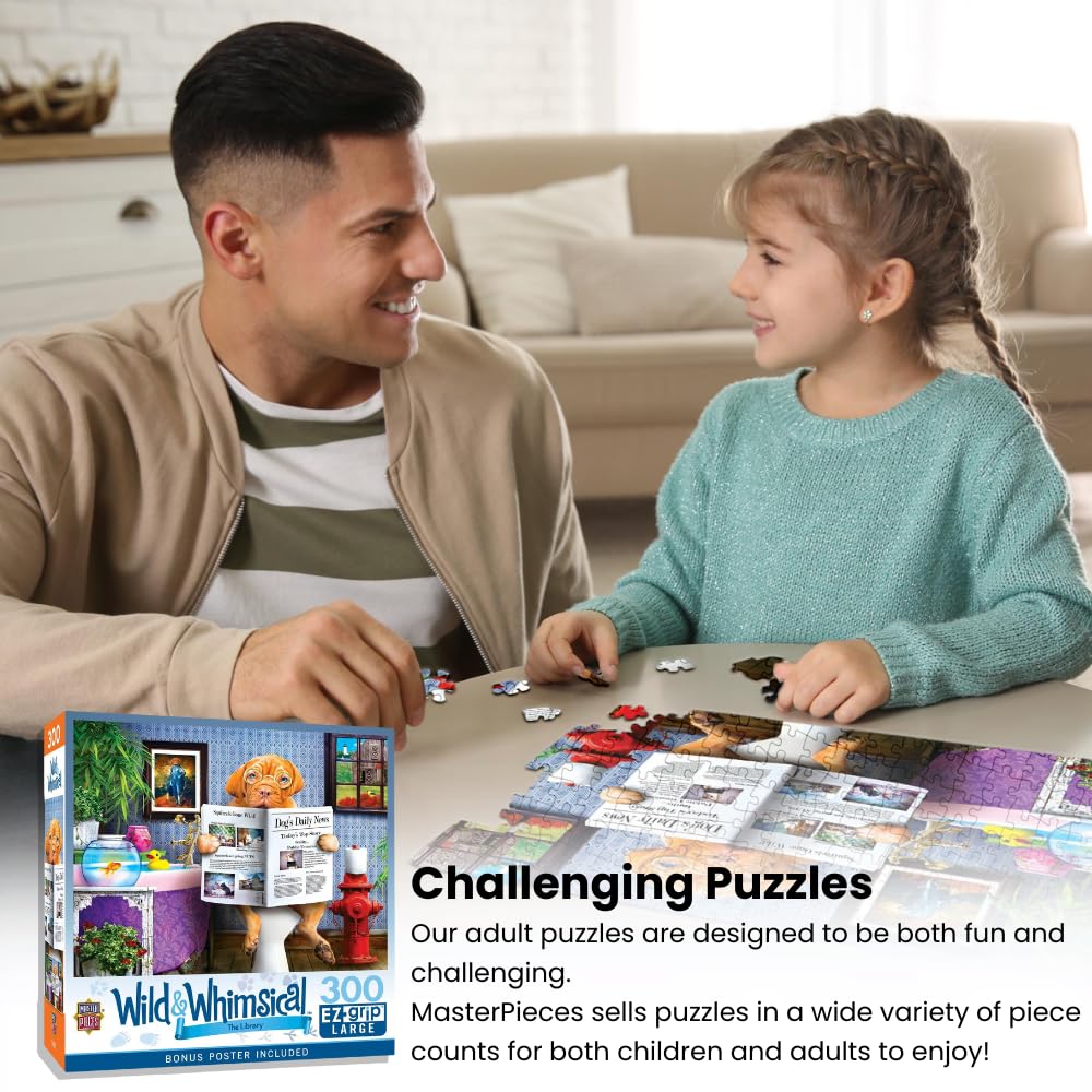 Masterpieces 300 Piece EZ Grip Jigsaw Puzzle - Kitten Cake Shop - 18"x24" Masterpieces