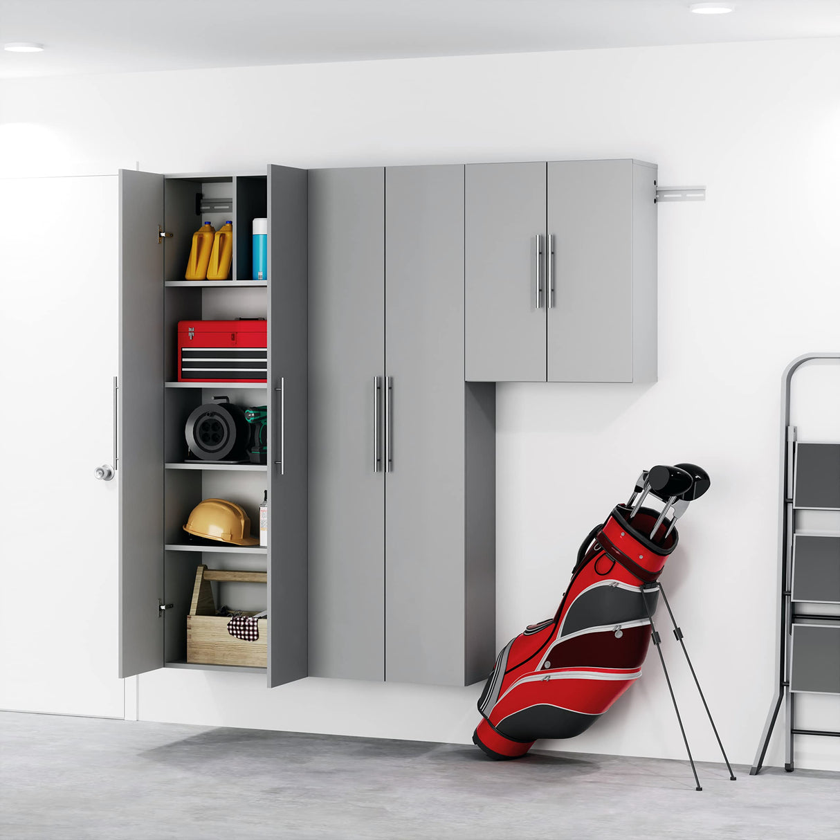 HangUps Upper Storage Cabinet, 24", Light Gray Prepac