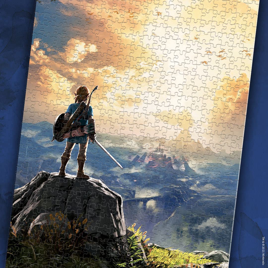 The Legend of Zelda "Breath of the Wild" 1000 Piece Jigsaw Puzzle Collectible Puzzle Featuring Link from The Legend of Zelda Video Game Officially Licensed Nintendo Merchandise USAOPOLY