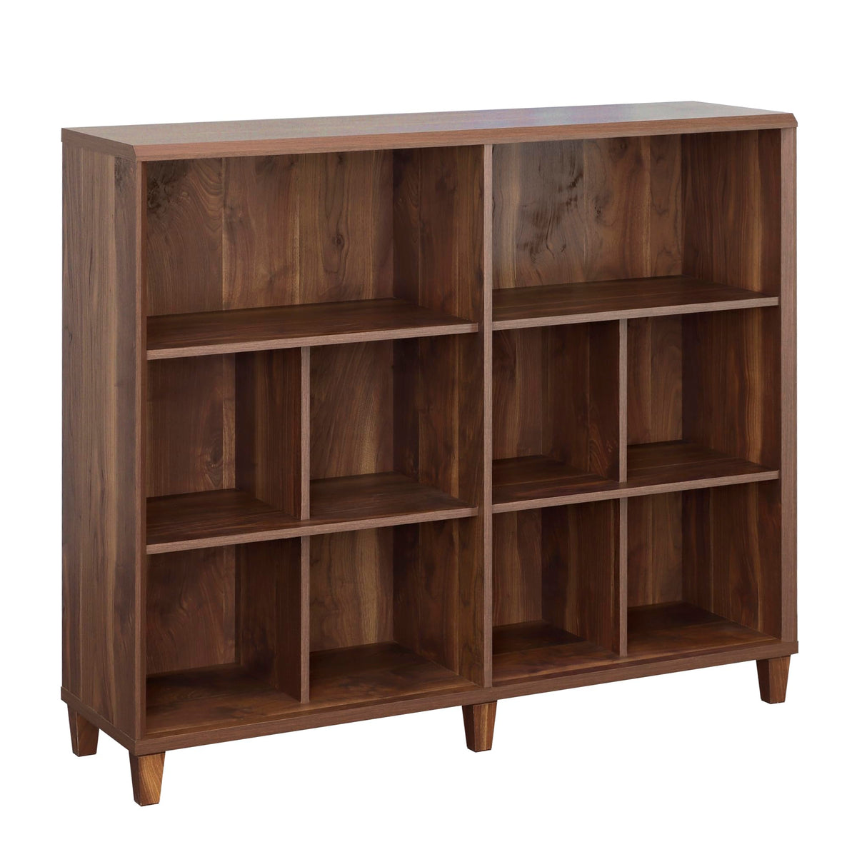 Sauder Willow Place Grand Walnut Cubby Display Bookcase Sauder